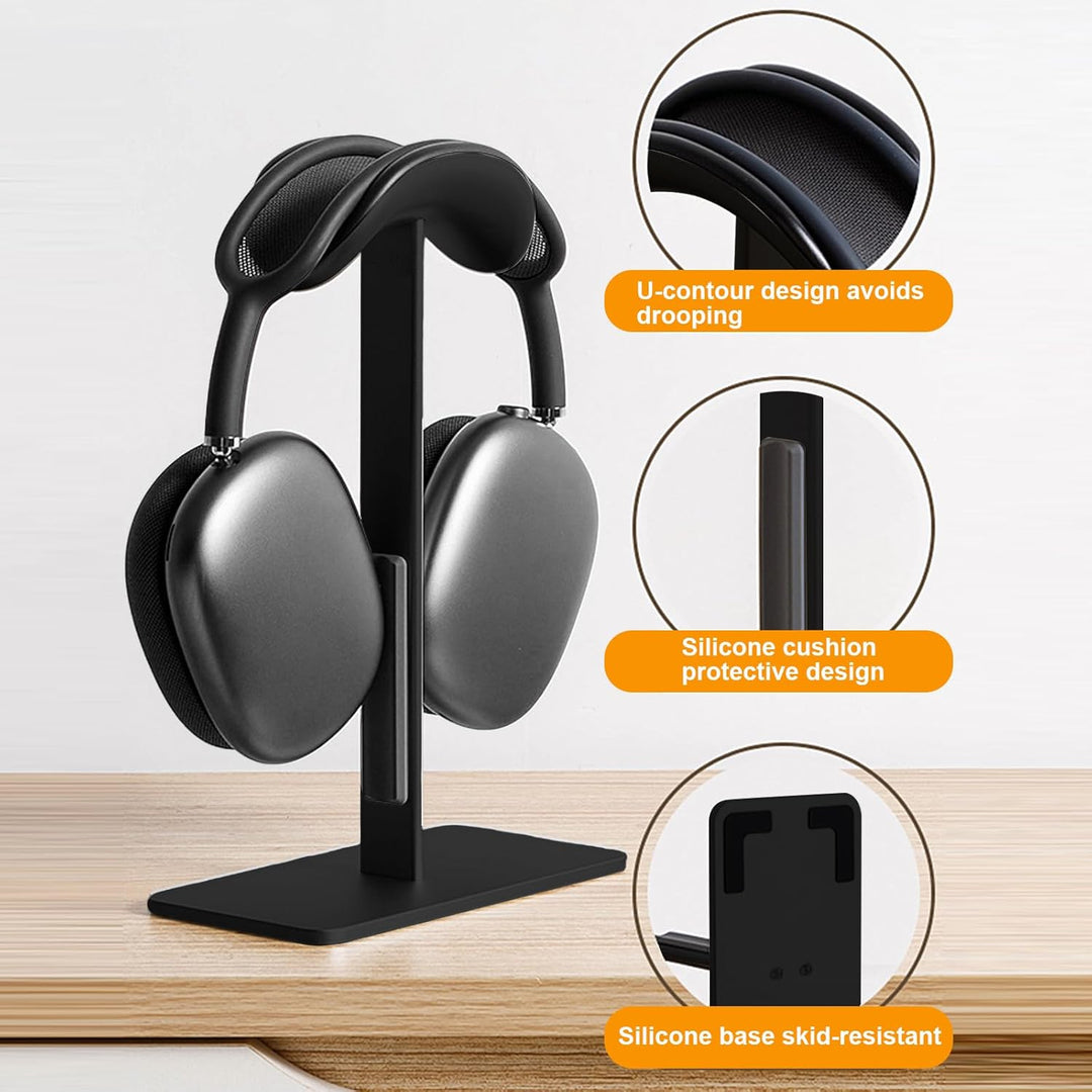 Headset Halterung aus Aluminium mit Schlafmodus, Rutschfester Kopfhörer Ständer für Schreibtisch mit