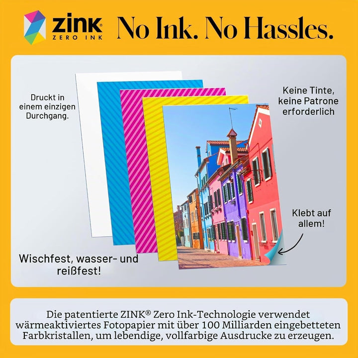 Kodak Smile+ 2-in-1 Digitale Sofortbildkamera & Bluetooth Fotodrucker Starterpaket + Tragetasche + Z