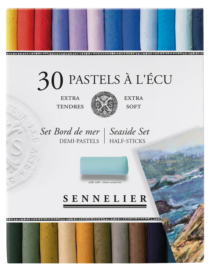 Savoir Faire Extra weicher Halbstäbchen Pastell-Set, Holz Glas Metall, Mehrfarbig, 30 Stück (1er Pac