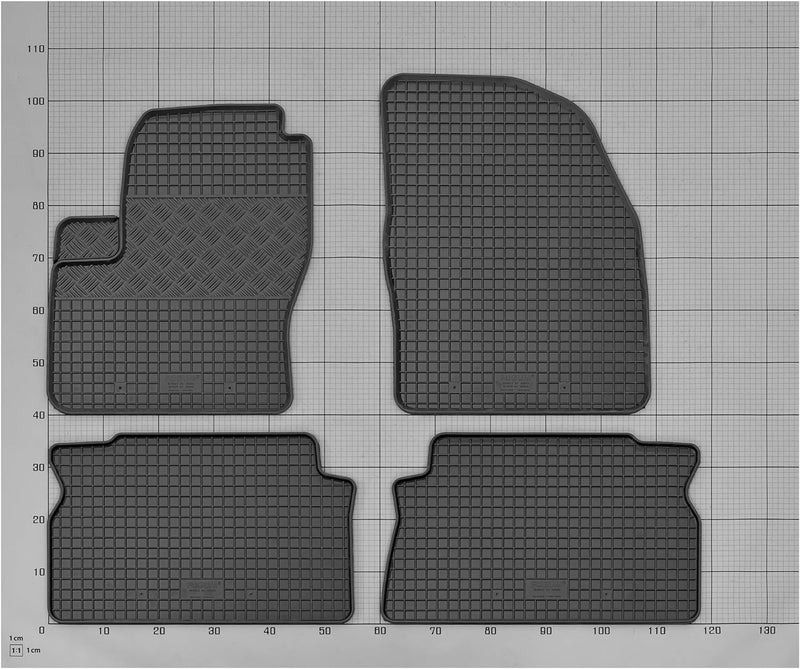 Stylisches Gummi- und Kofferraumwanne Set geeignet für Ford C-MAX 2004-2011 - Schützen und Aufwerten