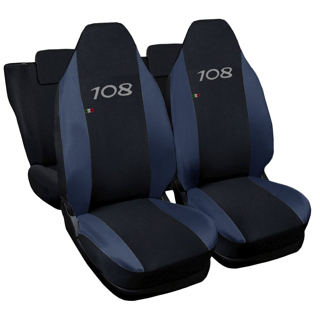 Lupex Shop 108 _ N. Bs Sitzbezüge Auto, Schwarz/Dunkelblau