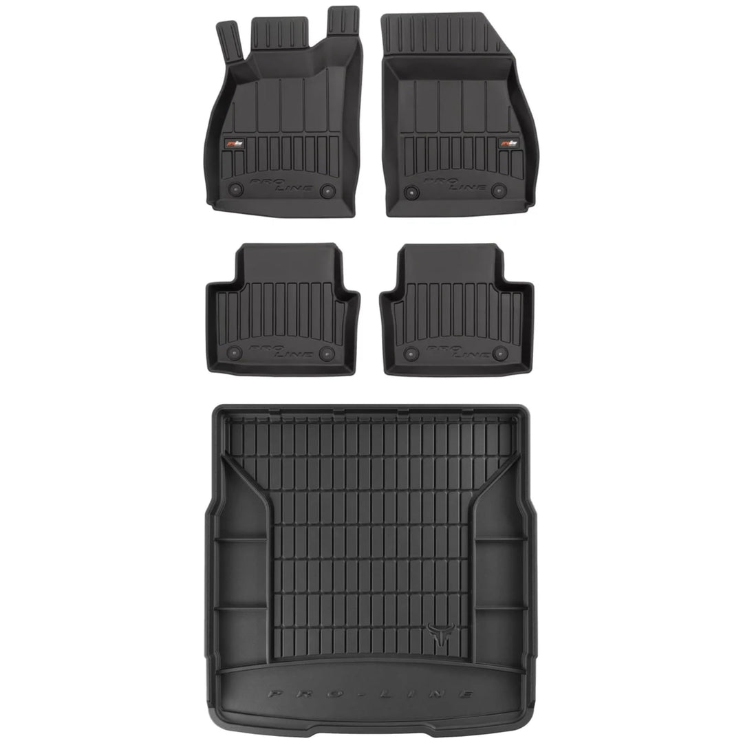 M MOTOS Satz Gummifussmatten und Kofferraummatten für Opel Insignia A 2008-2017, Opel Insignia A 200