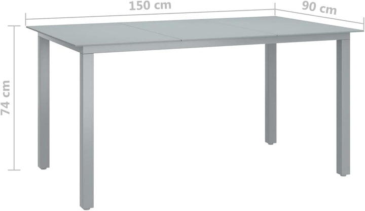 Susany 7-TLG. Aluminium Sitzgruppe Garten-Essgruppe Gartenset Essgruppe Gartengarnitur Sitzgarnitur