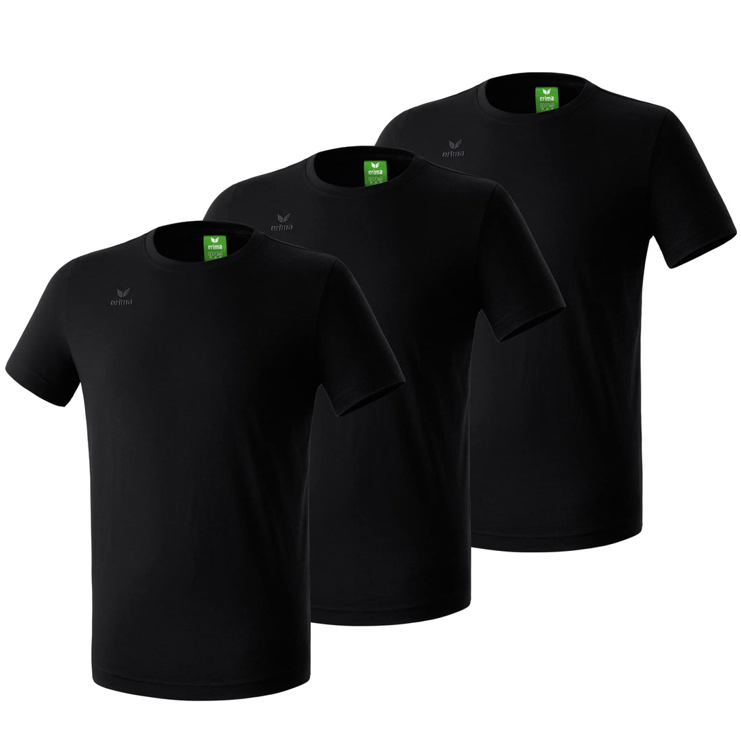 Erima Unisex 3er Pack Teamsport T-Shirt L Schwarz, L Schwarz