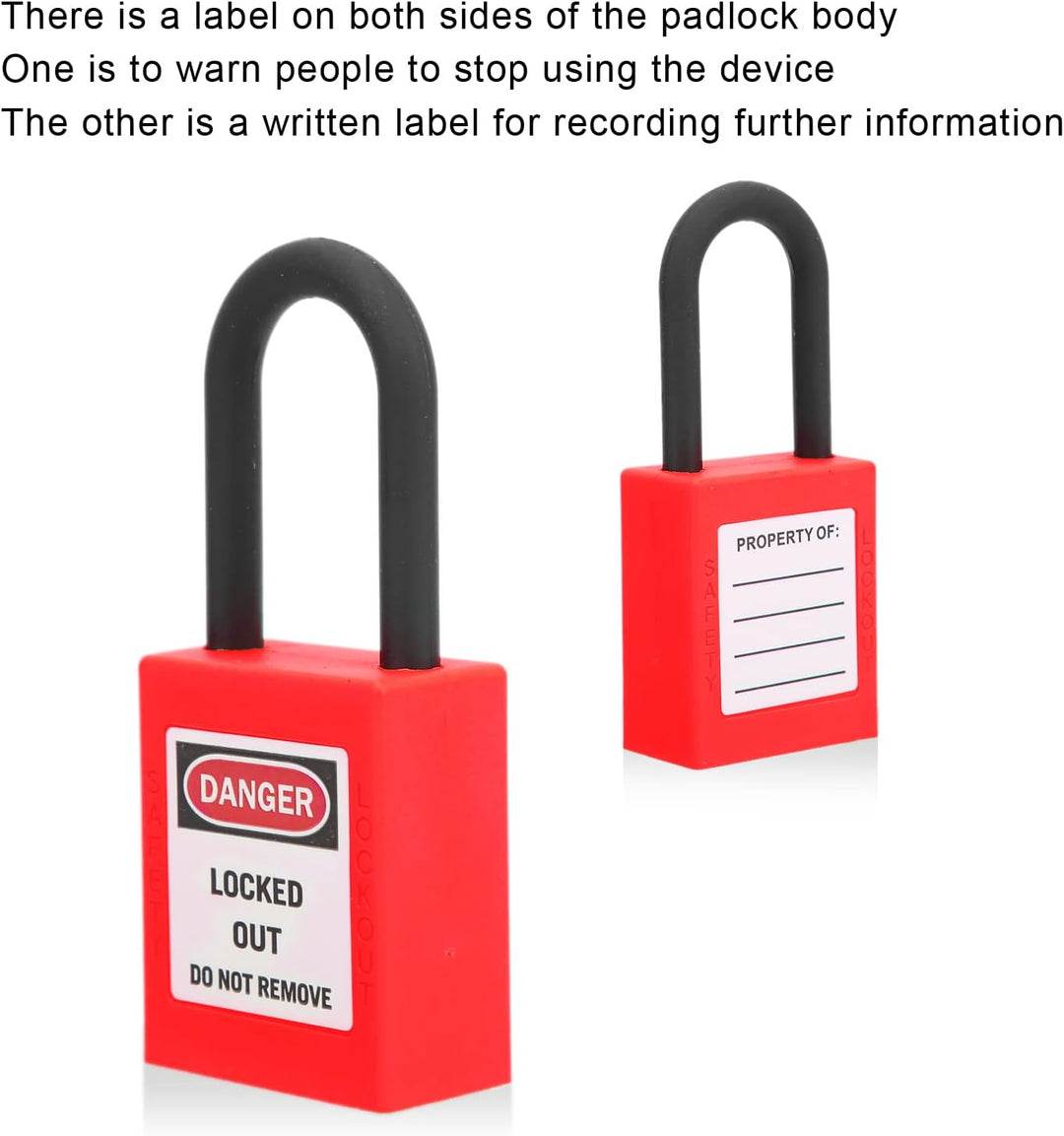 Watris Veiyi 5 Sätze 38mm Lockout Tagout, Vorhängeschloss Gleichschliessend, Vorhängeschloss Klein,