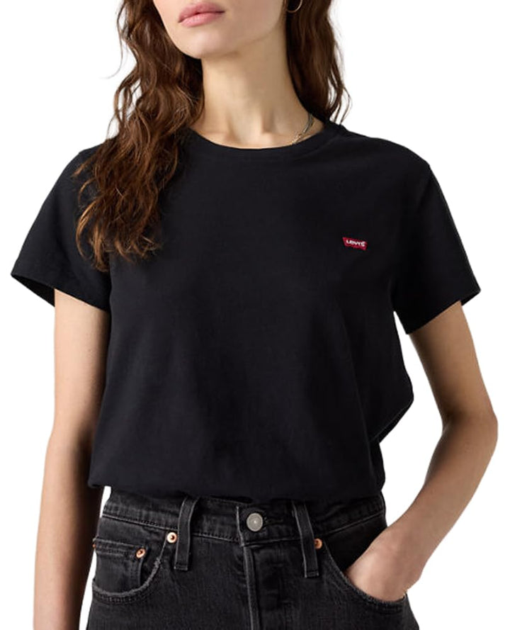 Levi's Damen Perfect Tee T-Shirt XXS Mineral Black, XXS Mineral Black