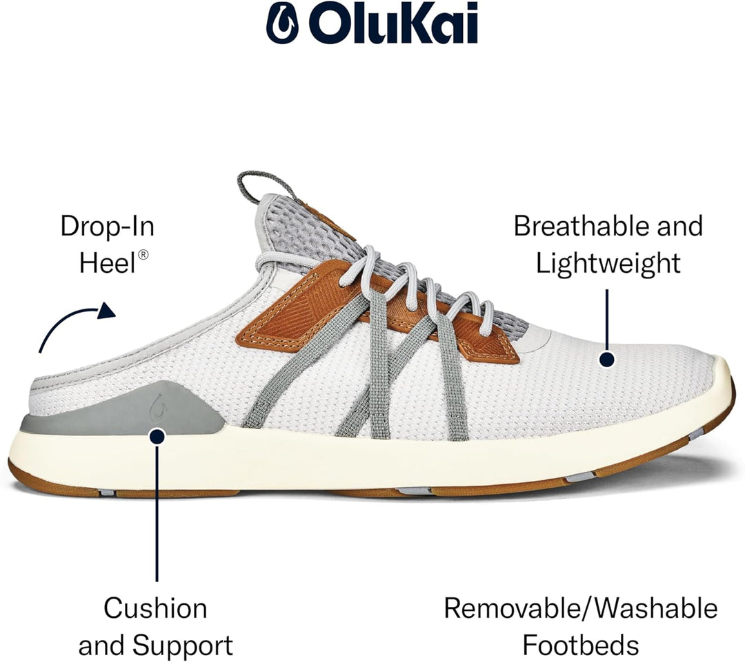 OLUKAI Men's Mio Li (11, Mist Grey/Poi)