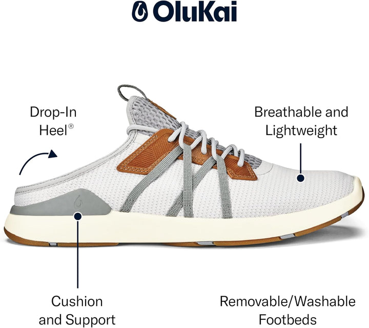 OLUKAI Men's Mio Li (11, Mist Grey/Poi)