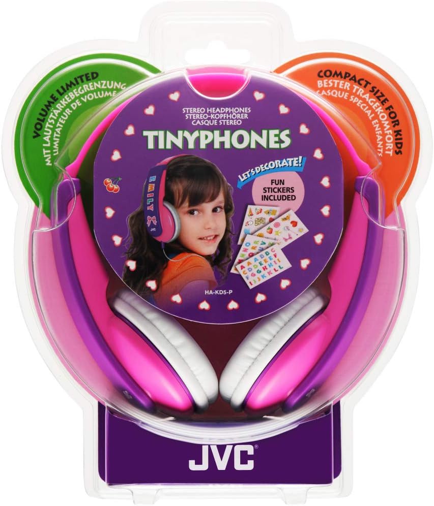 JVC HA-KD5-P-E Kinder Stereo Kopfhörer pink, Pink