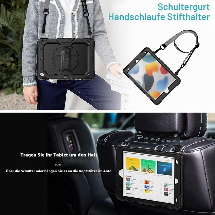 Timecity Hülle für iPad 9./8./7. Generation,iPad 10.2 Zoll Stossfest Robuste mit Displayschutz 360°-