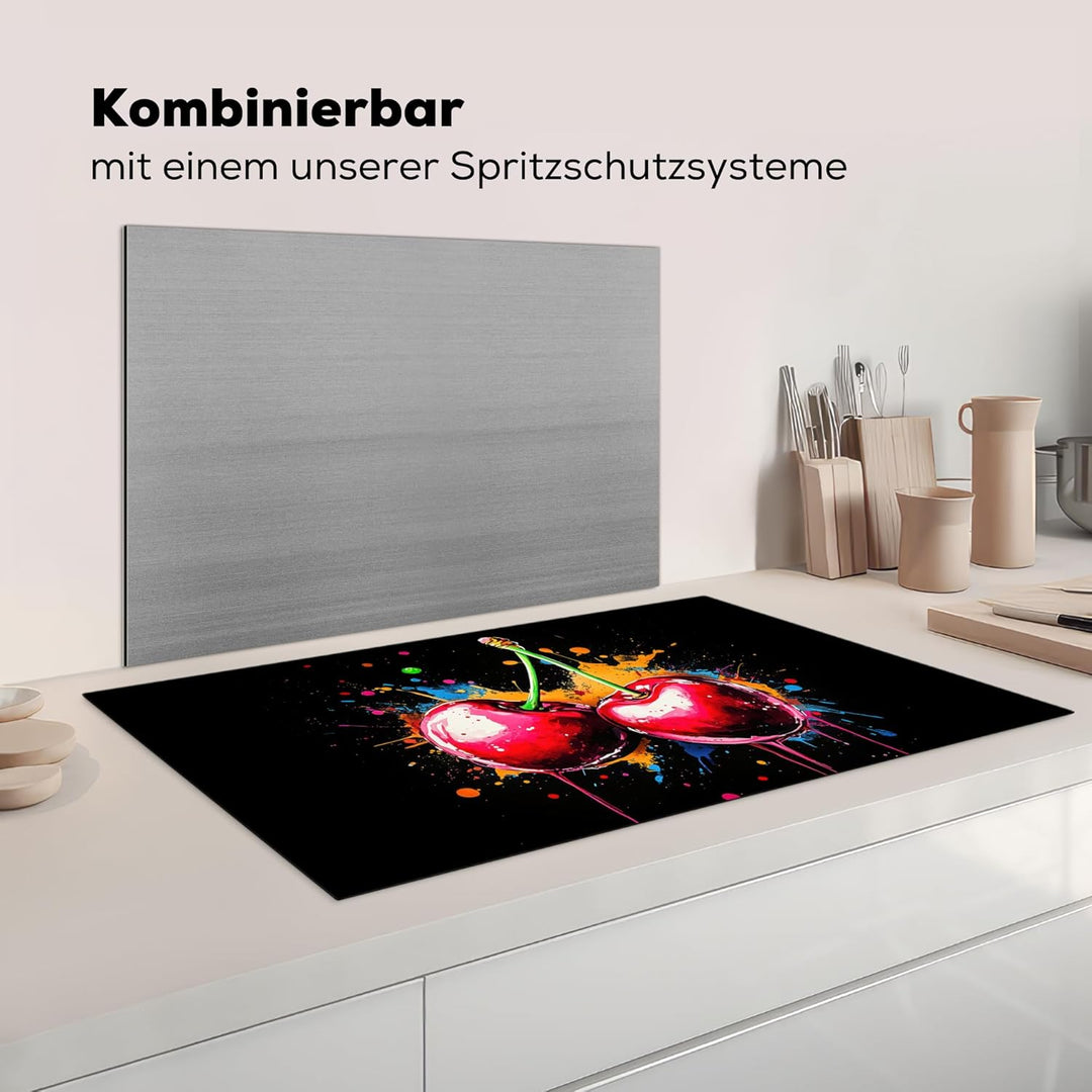 Herdabdeckplatte 90x52 cm Einteilig Ceranfeld Abdeckplatte Küche Deko Ceranfeldabdeckung Herdabdecku
