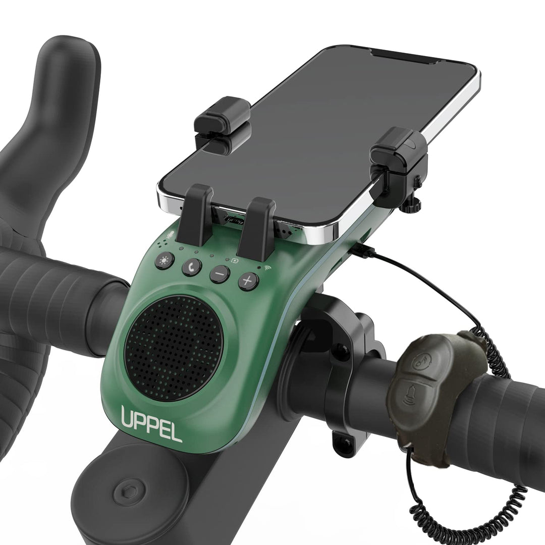 UPPEL Fahrrad Bluetooth Lautsprecher 10 in 1 Multifunktionaler Handyhalterung Fahrrad-Powerbank-Klin