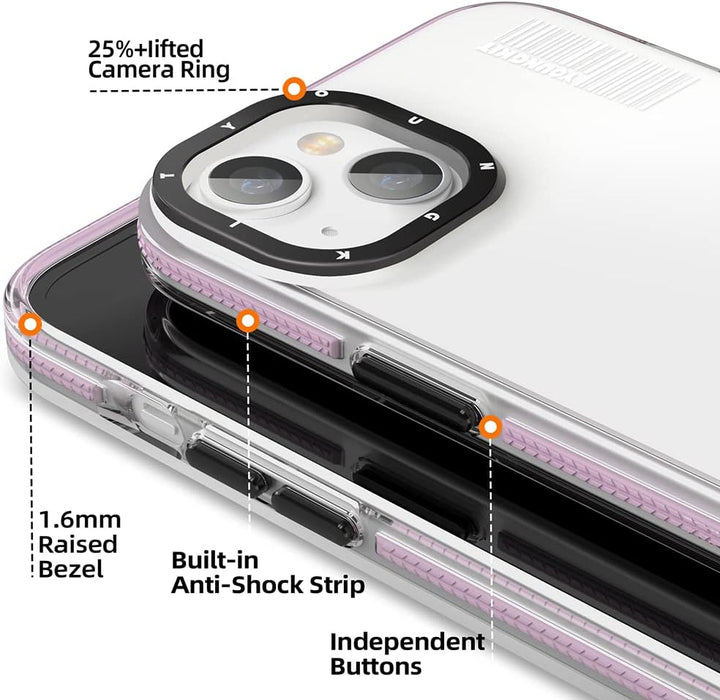 YOUNGKIT für iPhone 14 Plus Hülle, Stossfeste Kratzfeste Schutzhülle Slim Klar Case Dünne Griffige T