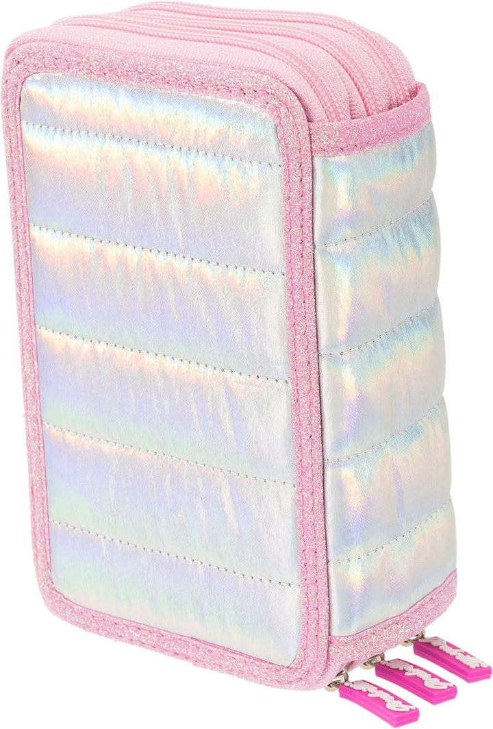 Girabrilla Nice Group Einhorn Federmäppchen mit 3 Fächern für Kinder, Steppdeckeneffekt, Rosa Koffer