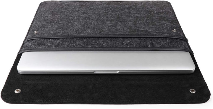 MegaGear MacBook-Tasche aus echtem Leder und Fleece, Laptop-Hülle für MacBook Pro und MacBook Air Hü