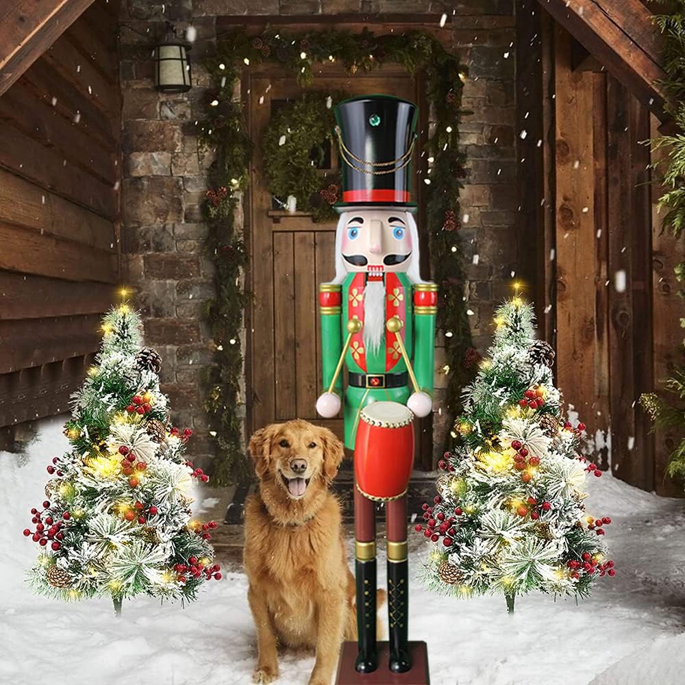 CDL 120 cm hoch lebensgross Grosse/Giant Weihnachten Holz Nussknacker Soldat Drummer Ornament auf St