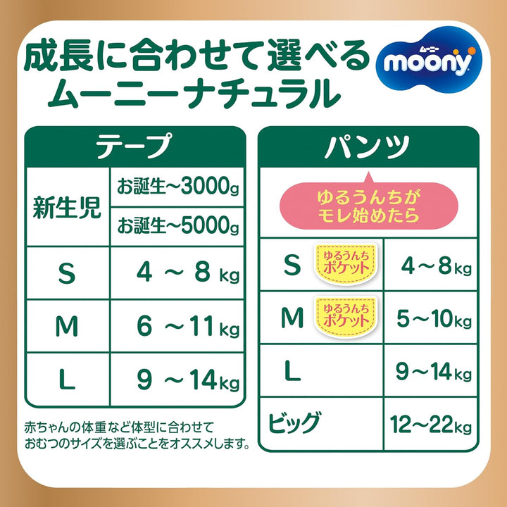Japanische windeln Moony Natural NB (0-5 kg) // Japanese diapers Moony Natural NB (0-5 kg)