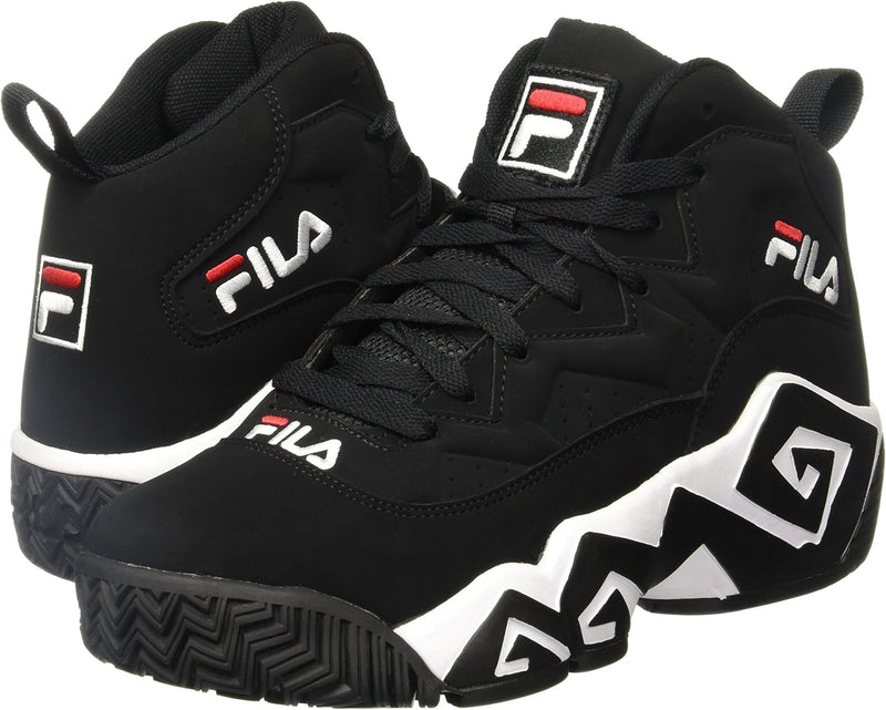 FILA Herren Leichte Basketball Mittelhohem Schaft Sneaker 41 EU Schwarz Weiss Fila Rot, 41 EU Schwar