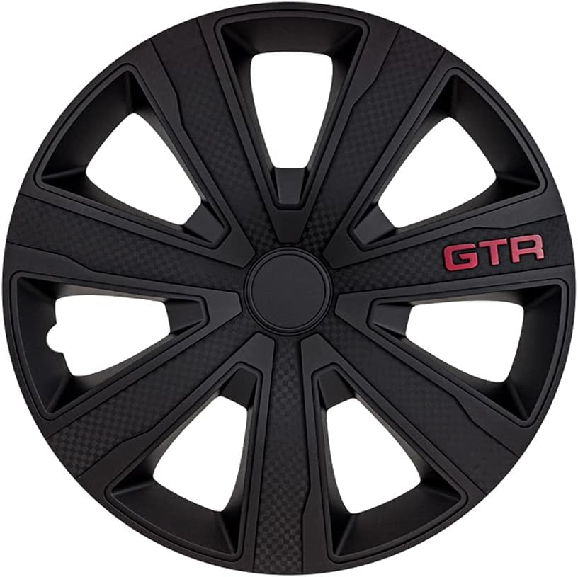 J-Tec Satz Radzierblenden GTR Karbon 15-Zoll Schwarz Schwarz 15-inch, Schwarz 15-inch