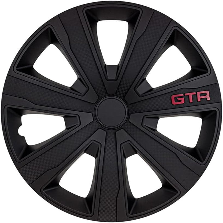 J-Tec Satz Radzierblenden GTR Karbon 15-Zoll Schwarz Schwarz 15-inch, Schwarz 15-inch