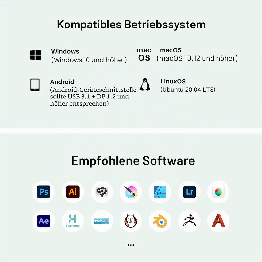 HUION Kamvas 13 Gen 3 SE Grafiktablett mit Display, 13,3" volllaminiertes Grafiktablett, Zeichentabl