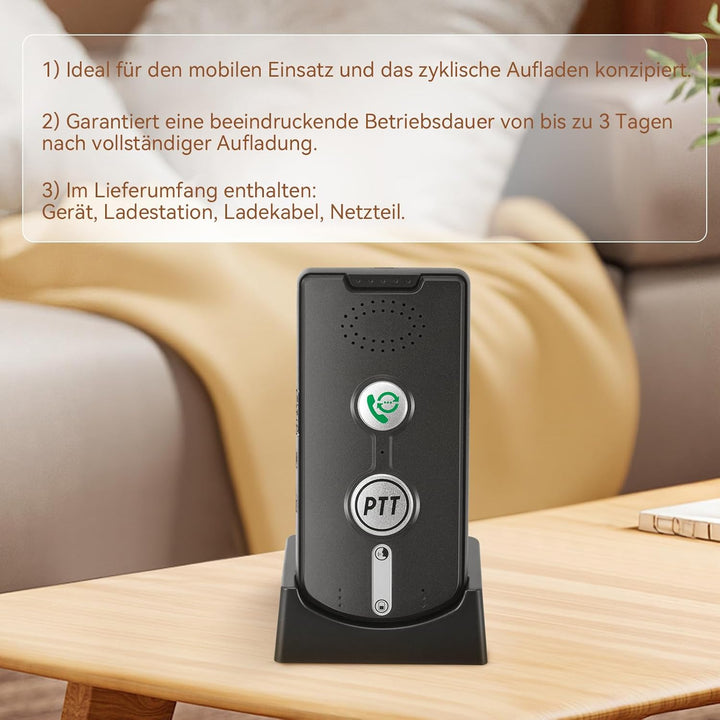 2 Wege Gegensprechanlage 1000M, Smart Voice Intercom 2 Way Voice Intercom Sprechanlage Gegensprechan