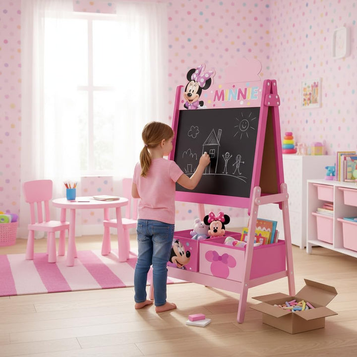 ARDITEX – Kindertafel von Disney Minnie Mouse mit doppelseitiger Oberfläche für Kreide und Filzstift