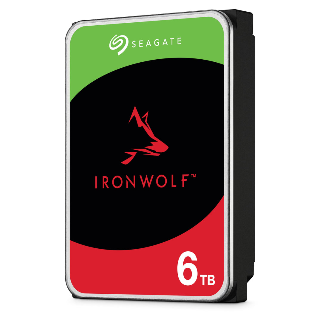 Seagate IronWolf 6 TB interne Festplatte NAS HDD, 3.5 Zoll, 5400 U/Min, 256 MB Cache, SATA 6 Gb/s, s