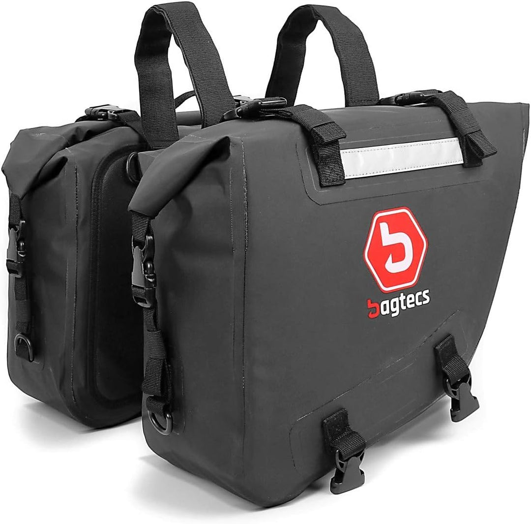 Motorrad Satteltaschen Wasserdicht Bagtecs WP6 2x15L Rollverschluss Seitentasche