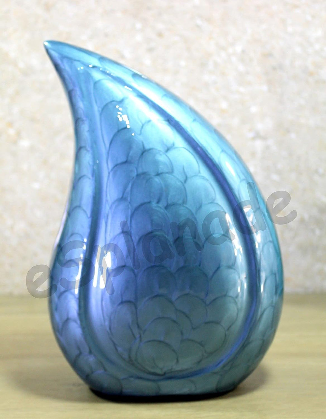 eSplanade Teardrop Cremation Urn Memorial Container Jar Pot | Cremation urn | Metal urn | Burial urn