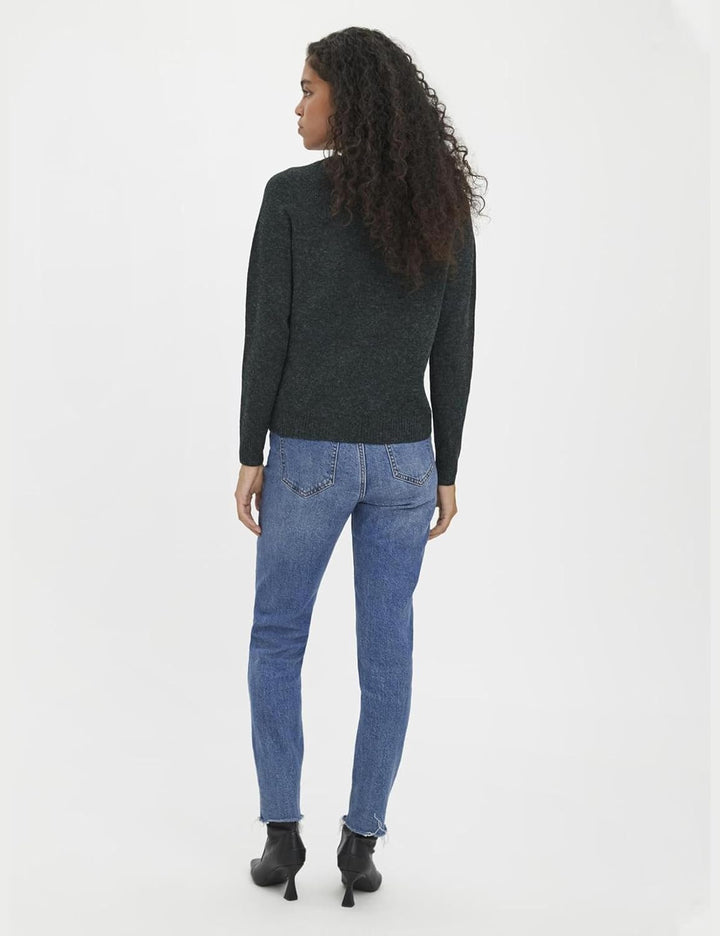 VERO MODA PETITE Damen Vmdoffy Ls O-Neck Blouse Ga Ptt Strickpullover XS Pine Grove/Detail:melange,