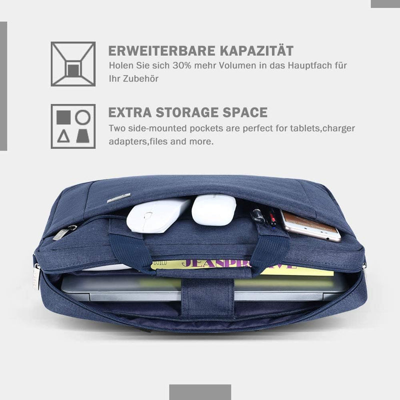 Voova grosse Laptoptasche für 14 15 15,6 16 Zoll Laptop, 30% mehr Kapazität, Innenfächer, dauerhaft