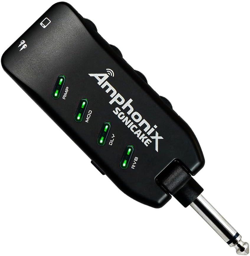 SONICAKE Mini Gitarre Kopfhörer Verstärker Bluetooth Multi-Effekte Plug-In USB aufladbar Portable Am