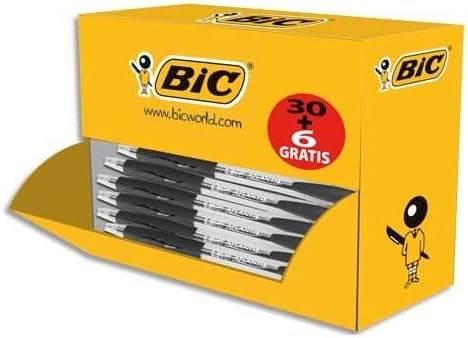 BIC 920287 Kugelschreiber "ATLANTIS Classic" 0.32 mm, 36 Stück, schwarz, schwarz