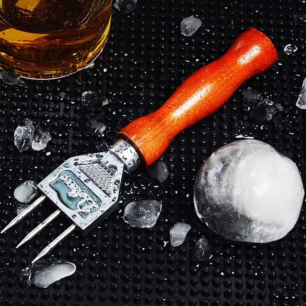 Edelstahl Eismeissel Pick Crusher mit Holzgriff Entfernung Pick Crushed Ice Tool Küche Bar Restauran