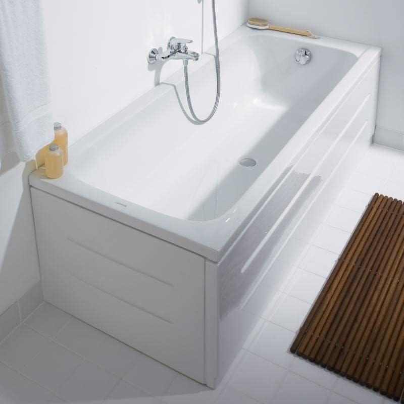 VBChome Badewanne 170x70 cm Duravit Acryl SET – Stilvolle Rechteck-Badewanne inkl. Styroporträger, S