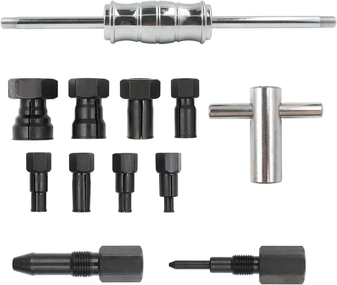 12 TLG Motorrad-Blindinnenlager-Abzieher-Werkzeug-Set 8-32 mm | mit Gleithammer und Antriebsstifte F