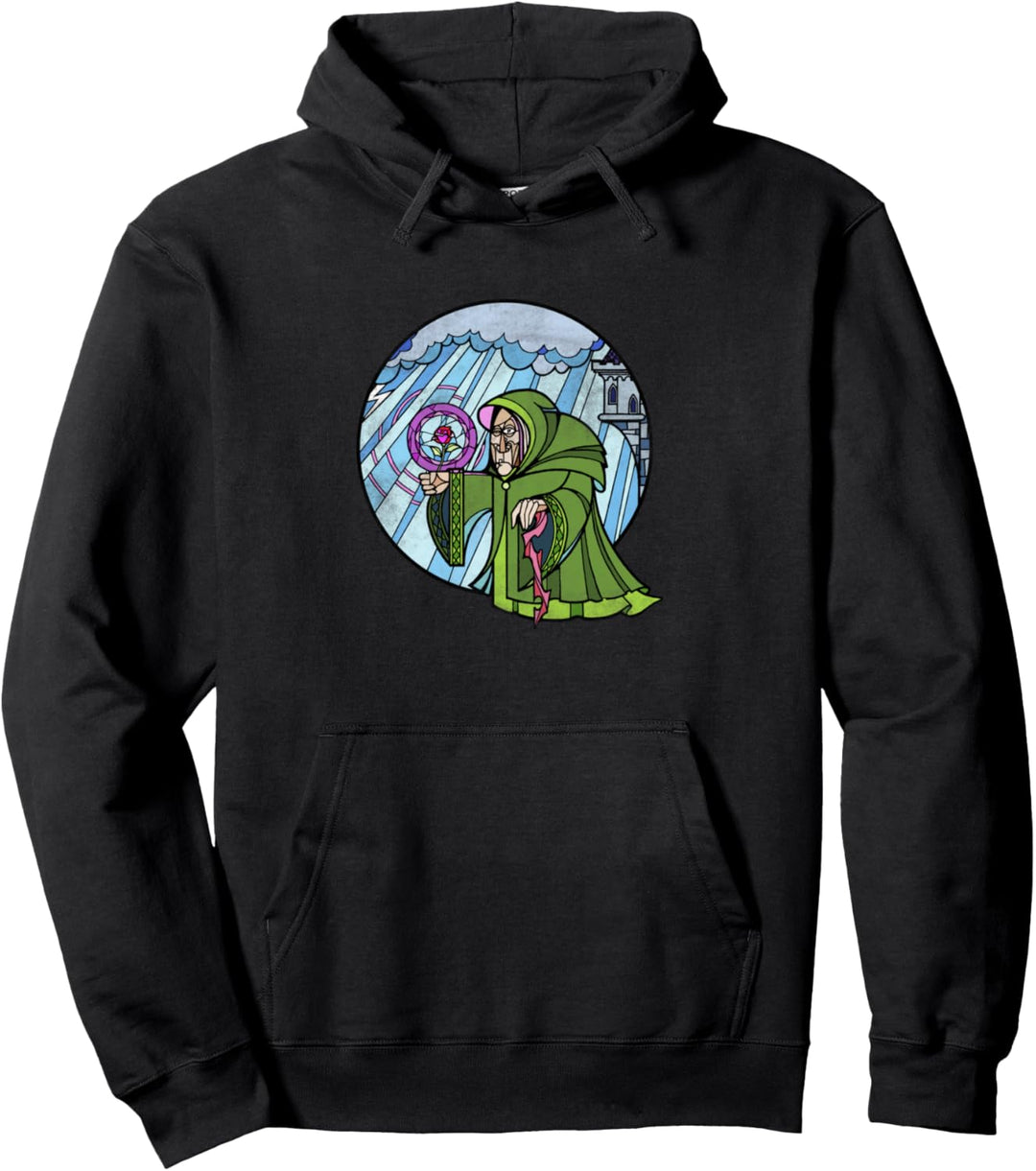 Disney Snow White Evil Queen As Hag Stained Glass Pullover Hoodie