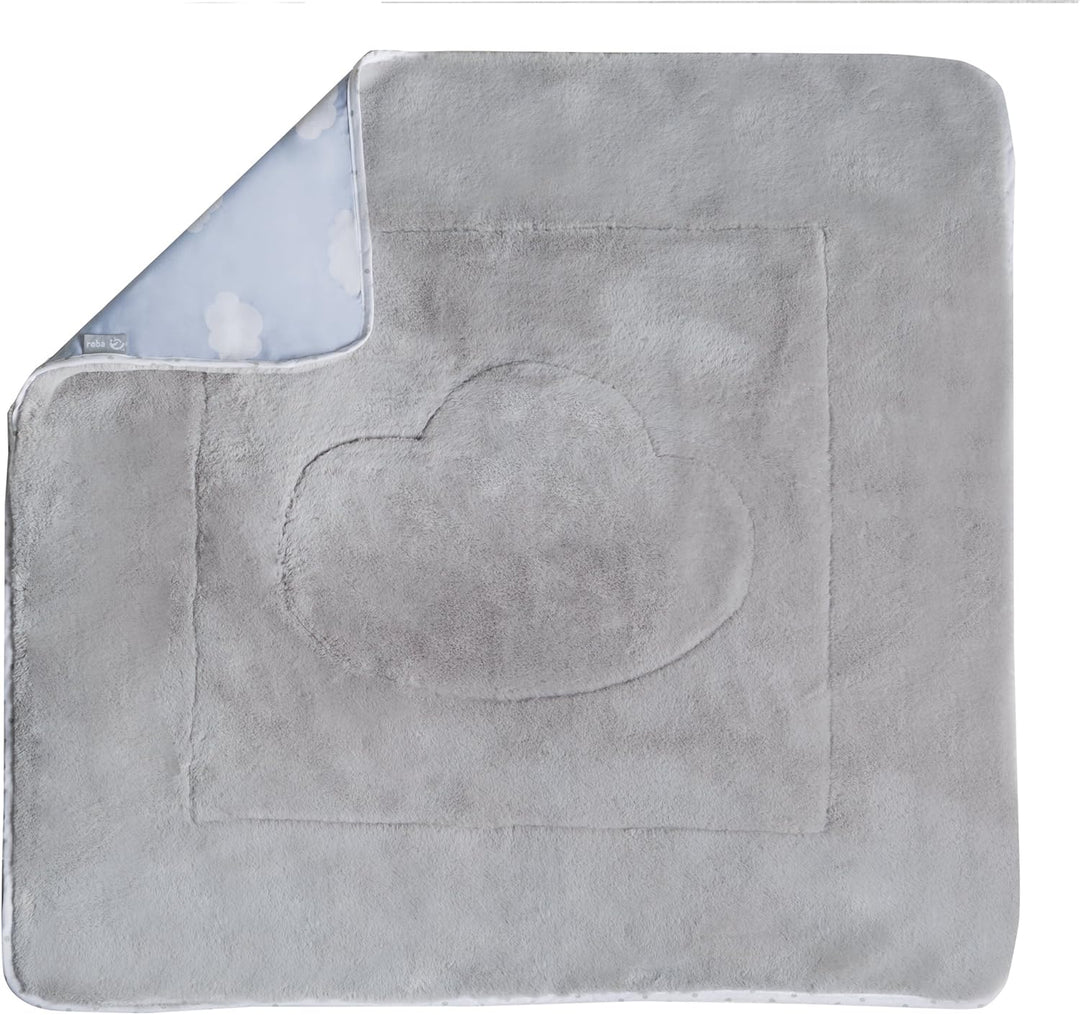roba Babydecke Kleine Wolke aus Baumwolle - 80 x 80 cm - Kuscheldecke zum Schlafen, Krabbeln &amp; Spiel