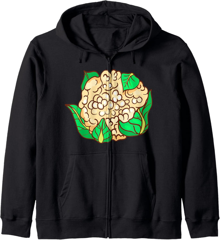 Blumenkohl Gemüse Vegetarisch Vegan Vegetarier Veganer Kapuzenjacke