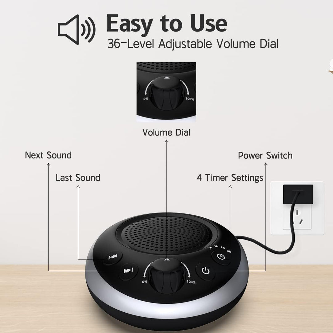 Sound Machine Loud White Noise Machine Nonstop Brown Noise Sleep Machine 30 Soothing Sounds for Baby
