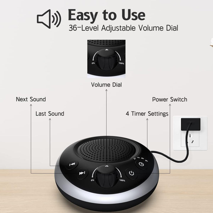 Sound Machine Loud White Noise Machine Nonstop Brown Noise Sleep Machine 30 Soothing Sounds for Baby