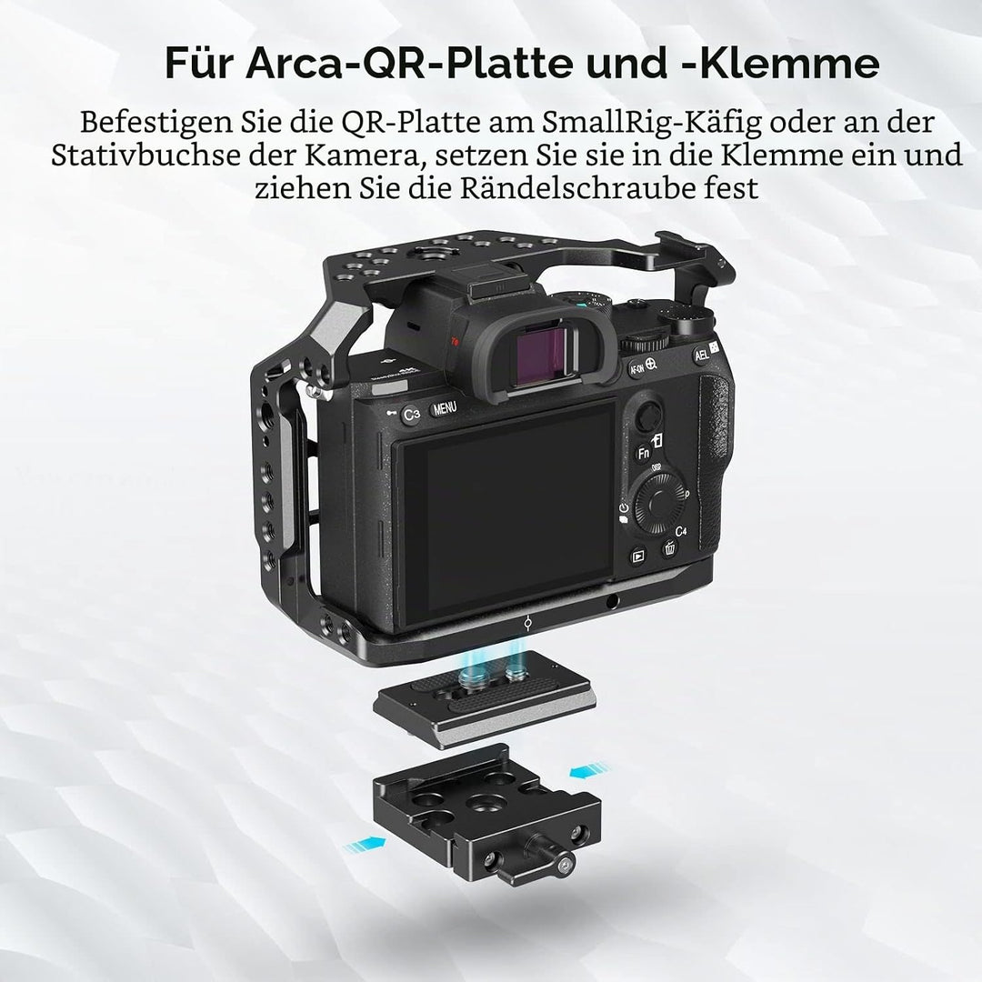 SMALLRIG Schnelle Veröffentlichung Klemme und Platte, Baseplate für Arca Standard - 2280