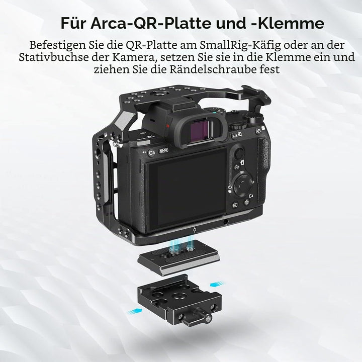 SMALLRIG Schnelle Veröffentlichung Klemme und Platte, Baseplate für Arca Standard - 2280