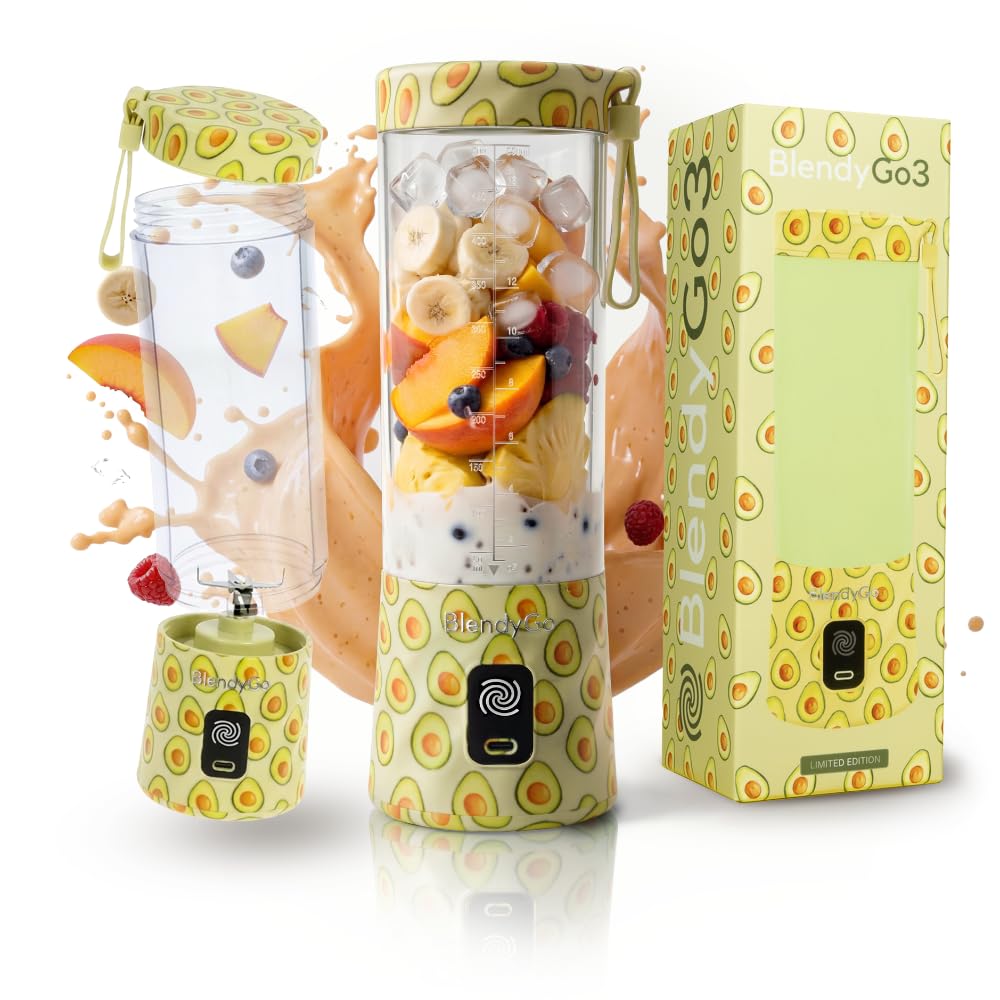 BlendyGo 3 Tragbarer Mixer, Blender, Mini Standmixer, 550 ml, Smoothie maker, Mixer smoothie maker t