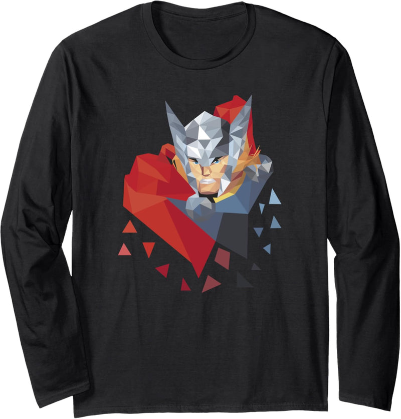 Marvel Thor The Mighty Geometric Prisms and Shapes Langarmshirt