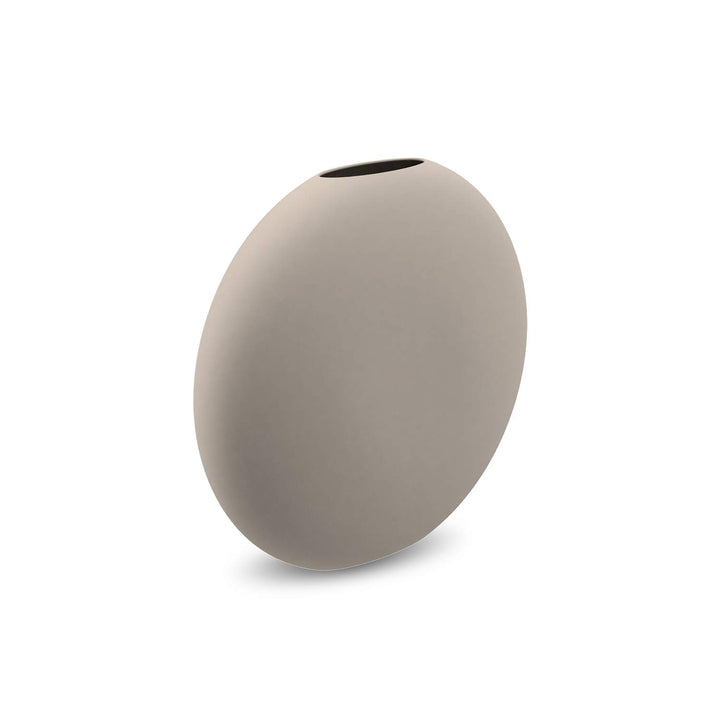 Cooee Design Vase Pastille aus Keramik in der Farbe Sand Handgefertigt, Durchmesser: 20cm, Höhe: 19c