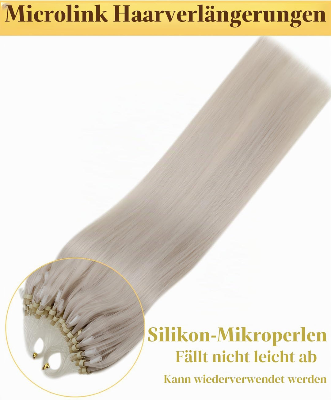 Hetto Microring Echthaar Extensions Blond Microing Echthaar Extensions Micro Ring Remy Extensions Mi