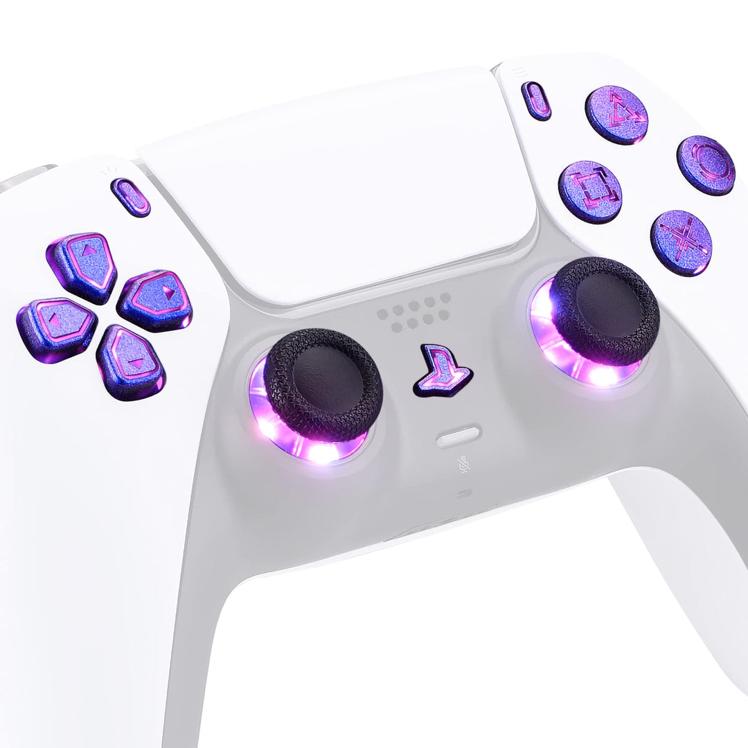 eXtremeRate DTF V3 LED Kit für ps5 Controller Ersatz Leuchttaste D-Pad Thumbsticks SHARE-/PS-Taste R