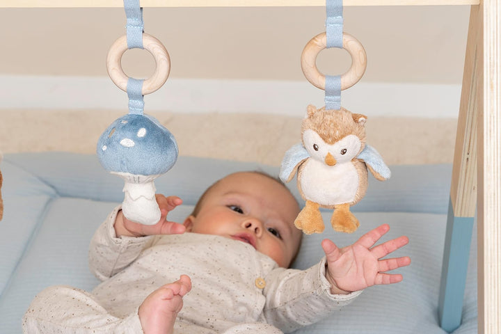 Little Dutch 8910 Holz Baby Gym Spieltrapez mit Stoff Anhängern - Forest Friends